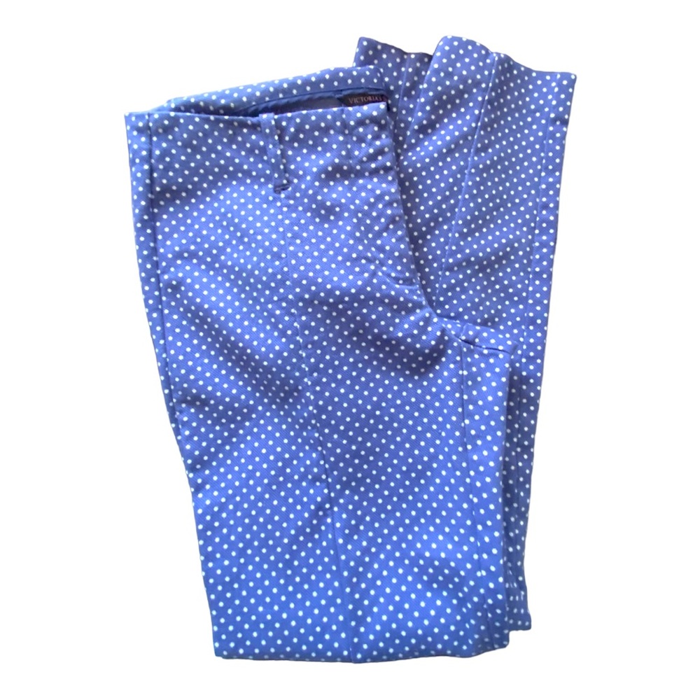Victoria’s Secret periwinkle blue white polka dot pants